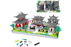 Seyaom Mini Architettura cinese di Suzhou Garden con Cherry Blossom Tree Building Blocks Set, Botanical Collection Building Set per adulti, 14+ adolescenti, non compatibile con Lgo (1625 pezzi)