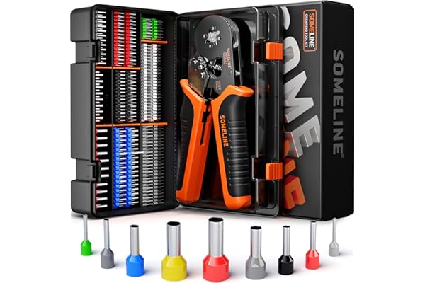 SOMELINE Pince à sertir à Cliquet avec 9 Tailles de Cosses Electriques à Sertir, 0,25-10mm² Pince à Sertir Cosse Electrique, les Cosses de Fils, Pince Electricien