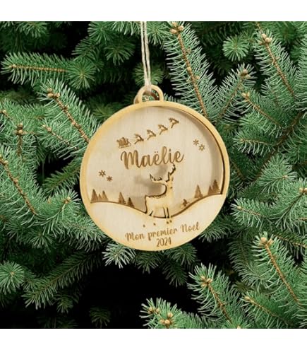 ERNESTINE - Boule De Noël Personnalisée Tonton - Oncle Et Tante