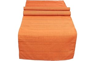 heimtexland ® Outdoor-Tischdecke Meliert Garten Deko Tischläufer 40x140 Terra Typ645