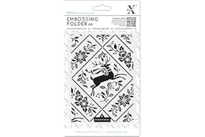 Xcut A6 Embossing Folder Stag and Ivy, Multicolour, One Size