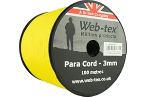 Web-tex Paracord Reel Roll 100m x 3mm Yellow