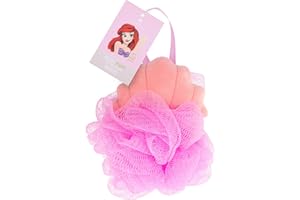 Spugna in luffa Disney Princess La Sirenetta Ariel Body Puff - Mad Beauty - Novità di bellezza, cosmetici e cura della pelle regali per donne, adulti e bambini