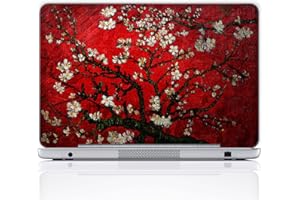Meffort Inc 13 13.3 Inch Laptop Notebook Skin Sticker Cover Art Decal (Free wrist pad) - Van Gogh Cherry Blossom