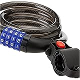 Amazon Basics – Fahrrad-Kabelschloss mit Schlüssel, verstellbar