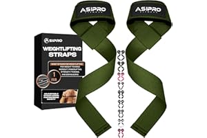 ASIPRO Straps Palestra Uomo & Donna Fascette Palestra per Stacchi Polsini Palestra Polsiere Palestra Cinghie Sollevamento Pesi Lifting Straps Wrist Wraps fasce Polsi Palestra Fasce Palestra Gym Straps