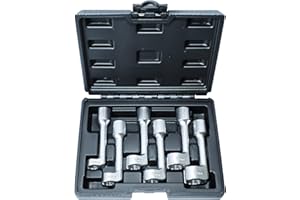 DPTOOL 12pt 1/2" Dr L-Type Diesel Injector Line Socket Wrench Set 12 14 16 17 18 19mm (6PCS)