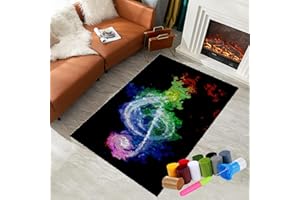 RXIBEFUW 61 x 87 cm Knüpfteppich Latch Hook Kit | 3D Teppich Tapisserie | Teppich Knüpfen Set Erwachsene | Knüpfset Teppich Tapisserie Set | großer Teppich knüpfen kreuzstich Set für Kinder Erwachsene