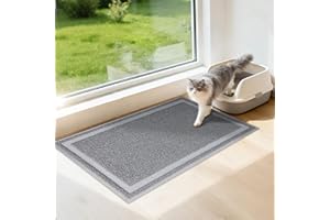 Pet Prime Cat Litter Mat Large Litter Trapping Mat Non-slip Cat litter Mat Jumbo Litter Box Mat with Scatter Control - Soft on Kitty Paws 90 x 60 cm