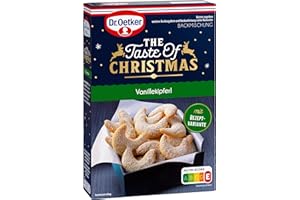 ‎DR. OETKER Dr. Oetker Vanillekipferl – 6er Vorteilspack Vanillekipferl Backmischung zur Zubereitung von Weihnachts-Plätzchen aus zartem Mürbeteig mit Vanillegeschmack, Teigmischung für Weihnachts-Kekse