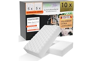 ‎KITCHEN HELPIS Kitchen Helpis® 10er Set Schmutzradierer, Radierschwamm reinigt gründlichst, Zauberschwamm weiß, Reinigungsschwamm für Haushalt, Schmutzradierer Schwamm, Radierschwamm Schmutzradierer, Magic Eraser