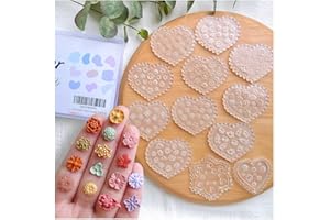 ‎KEOKER KEOKER Polymer-Tonformen – 12 Stück florale Polymer-Tonformen für Schmuckherstellung, Mini-Tonformen, Ohrringe, Dekoration (Ersatz für Polymer-Ton-Ausstecher) (12 Stück)