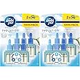 Febreze Ambi Pur 3Volution Air Freshener Plug in Diffuser Refills, Twin Pack, Pack of Two, 4 x 20 ml, Cotton Fresh Scent