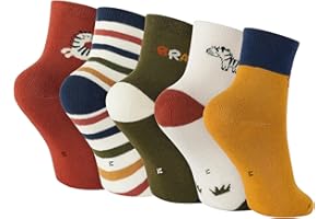 HOTUT Calcetines Niño Invierno Térmicos, 5 Pares Divertidos, Algodón Suave y Duradero, para Niños de 3 a 12 Años