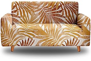 HOSIMA Nuovo Nordico Copridivano 1/2/3/4 posti elasticizzato Fodera copridivano angolare con penisola tre posti Lavabile copridivano fiore foglia fantasia moderno Copri divano