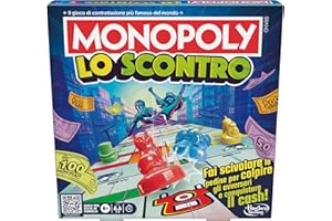 Hasbro Gaming Monopoly - Lo Scontro, Gioco da Tavolo per 2-8 Giocatori, Gioco per Bambini e Bambine da 8 Anni in Su, Divertimento Dinamico per Feste, Versione Italiana