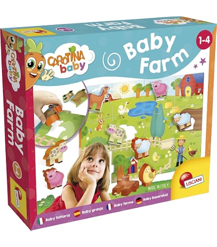 Lisciani Carotina Baby – Pack De 60 Jeux éducatifs, Dès 2 Ans, Bingo, Puzzle, Associations, Mémo, Dessin, Fabriqué En Italie