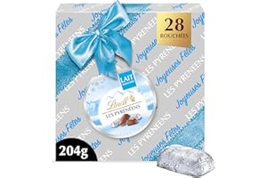 Lindt - Boîte Cadeau LES PYRÉNÉENS - Chocolat au Lait - Frais et Fondant - Idéal pour Noël, 204g