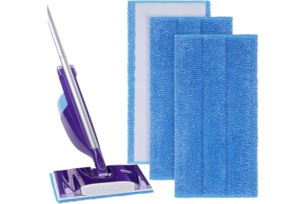 Vicloon Lingette pour Swiffer Wet Jet, 3PCS Serpillères en Microfibre compatible Swiffer Wet Jet, Lingettes Réutilisable pour Swiffer Wet Jet, Chiffon Rechange pour Swiffer Wet Jet Balai Spray