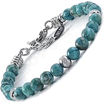 10:10 Edelstahl Armband Mit Lapislazuli - Made In Italy, Verstellbar