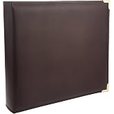 (Burgundy Oxford) - Pioneer 30cm by 30cm 3-Ring Sewn Oxford Scrapbook Binder, Burgundy
