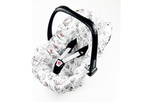 BABEES Rivestimento estivo per ovetto, universale, 100% cotone antibatterico con ioni d'argento, rivestimento per ovetto (FLOWERS)