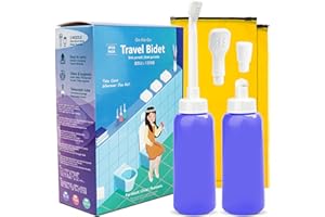 USEAMIE Tragbares Bidet, 500ml, Großes Fassungsvermögen, Persönliches Reise-Bidet, Toilette, 500 Ml, Hand-Bidet Für Reisen, Persönliche Hygiene, Postpartum, Dammpflege, 2 Stück (blau)