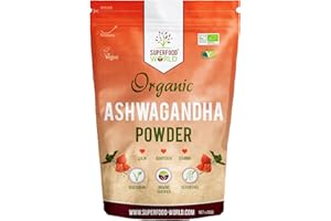 SUPERFOOD WORLD Organic Ashwagandha Root Powder 250g | All Natural Stress Support And Sleep Aid | Fatigue, Adrenal & Immune Support | Herbal Ashwagandha Powder to Help Balance Energy Levels