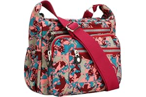 YYW Womens Multi Pocket Casual Cross Body Bag Travel Bag Messenger Handbag for Shopping Hiking Daily Use