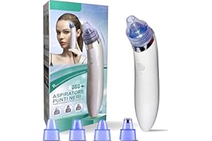 AMN Shop Aspira Punti Neri Professionale Vacuum per Pulizia Viso - Pulitore ad Alta Aspirazione (Bianco)