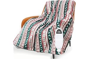 PRANITE Manta Eléctrica - Manta Termica de Flanela Sherpa con 6 Ajustes de Calor, Apagado Automático 10 Horas, Lavable a Máquina, Gris (Rojo, 200 x 180 cm)