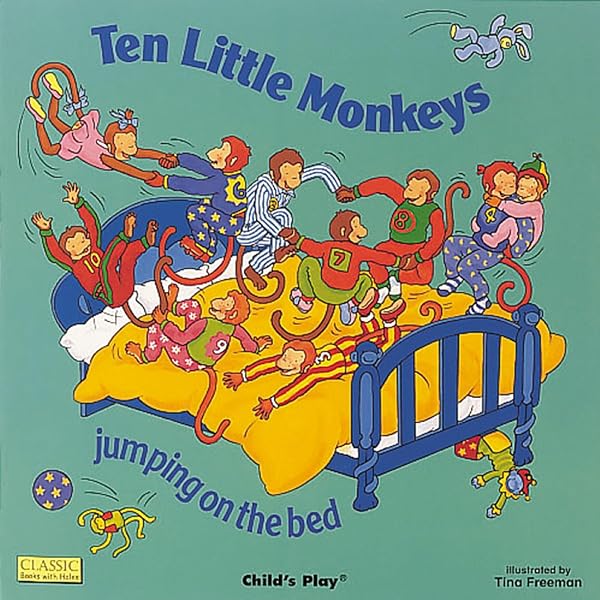 英語絵本9冊　Ten Little Monkeys 他Child's Play Ten Little Monkeys Jumping on the Bed (Classic Books with Holes