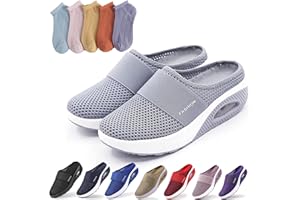 CHAGOO Air Cushion Slip-On Walking Shoes Orthopedic Diabetic Walking Sandals, Comes with 5 Pairs of Cotton Breathable Socks