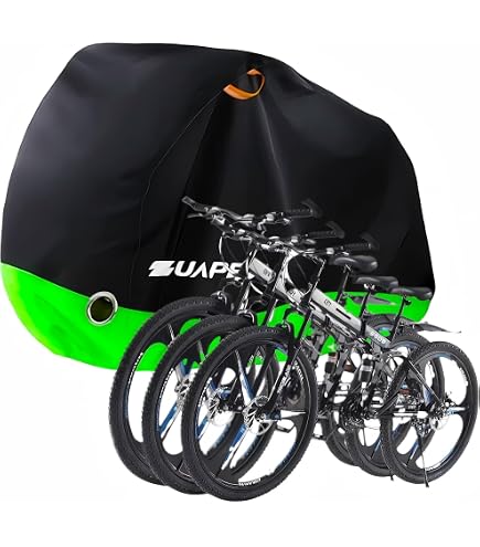 Bâche De Protection Pour Vélo 200x100 Cm - Imperméable, Anti-UV, Anti-poussière - Pour VTT, Vélo électrique, Route, Scooter - Gris/Noir