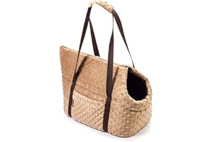 BOUTIQUE ZOO Hundetasche, Welpentasche - Beige (Minky), L bis 15 kg - Tragetasche für kleinen und mittleren Hund, Welpen, Katze