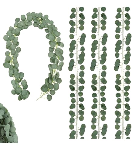 Sivono 2 stuks kunstmatige eucalyptus slingers, 180 cm, eucalyptus plantslinger, groene plantenslinger, voor achtergrond, bruiloft, bloemenslinger, decoratie bruiloft