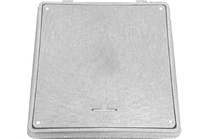 Varile 65cm quadratische Schachtabdeckung - Klasse A15 bis 1,5 Tonnen - Hellgrau