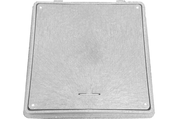 Varile Couvercle carré de 65 cm avec poignée (gris clair)
