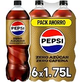 Pepsi Zero Caffeine Free Zero Sugar Zero Calorie Cola Soda - 1.75 Liter 6 Bottle Packs - 10.5 Liter Total