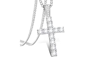 KALVICA Kreuz Halskette für Damen Herren Glänzende Zirkonia Kreuz Halskette Symbol Basic Religion Kette Halskette mit Klein Kreuz Anhänger Simulationsdiamant