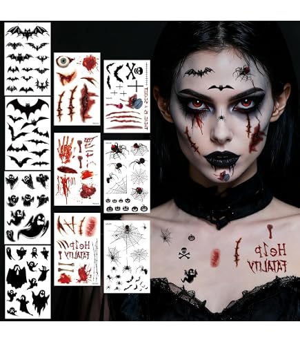 Tatuaggi temporanei della ragnatela moderna della strega per