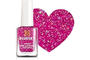 Bluesky Smalto per Unghie per Bambini, Disco Time, Rosa Smalto per Bambini Facile da Togliere, Non Tossico, a Base di Acqua, Inodore, 5 ml