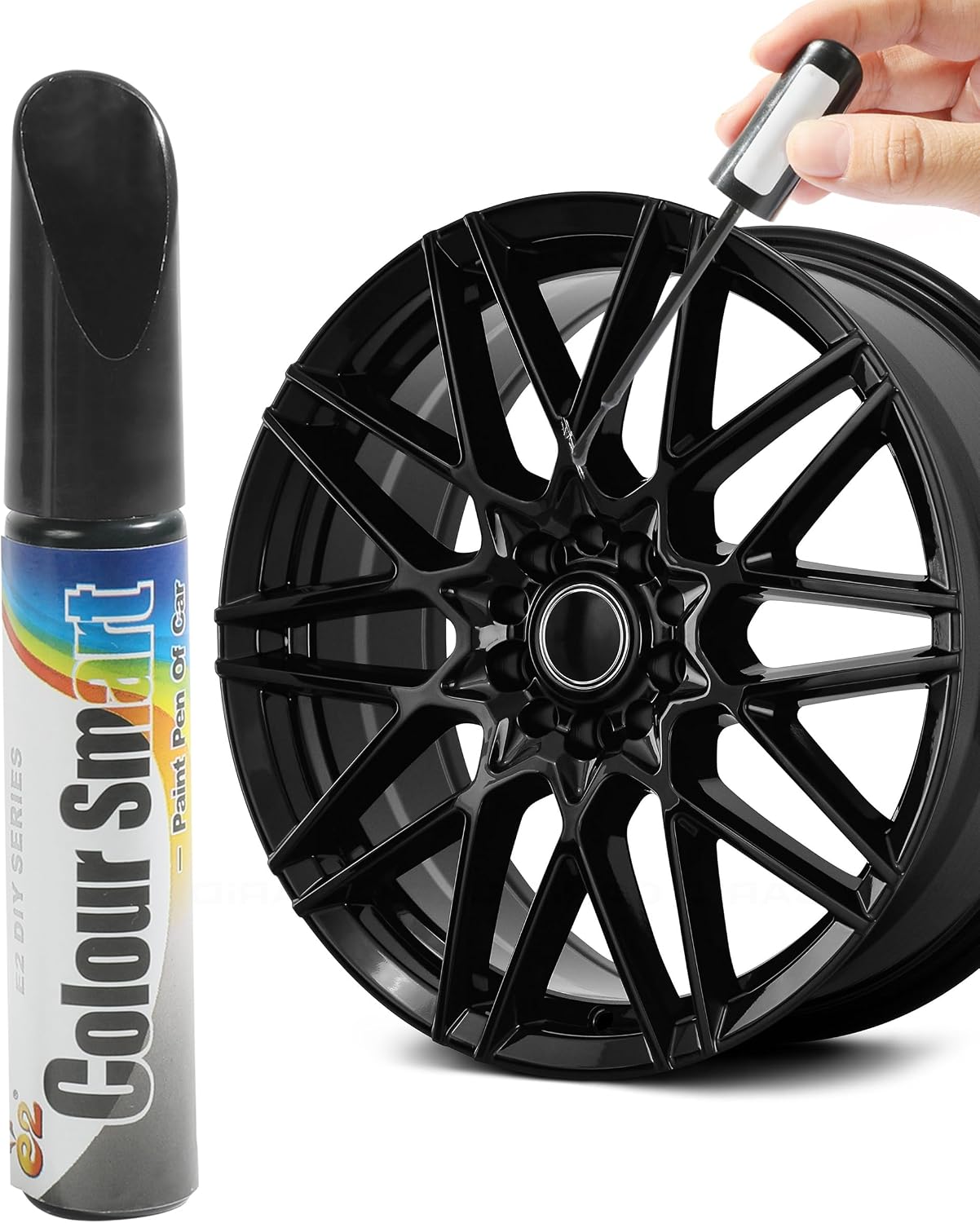 Flaconi Repara Arañazos Coche,Pintura Llantas Coche,Quita Arañazos para Reparar Rayones de Autos,Bolígrafo de Pintura,Apto para la Mayoría de Coches,Autocaravanas,Vehículos Comerciales (Negro)