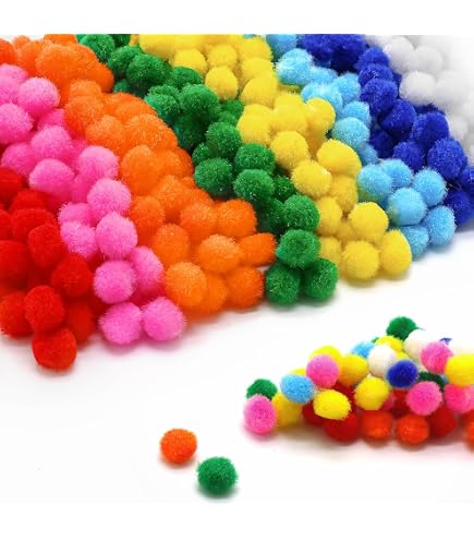 Tyqour 200 Kleurrijke Pompons – 15 Mm, Zacht Polyester – Voor Knutselen, Decoratie, Kaarten, Feestjes – Mini Vilten Ballen Voor Kids & Volwassenen