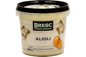 Bresc Alioli Clasico - 2x 325g - spanischer Knoblauch-Dip, mit Knoblauch und hochwertigem Olivenöl, Aioli Knoblauch-Creme als Dip oder Topping perfekt für Fleisch- und Fischgerichte