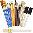 Paint Brush Set 25Pcs All Purpose Paintbrush Sets Paint Accessories with Sponge Foam Paint Brushes for Acrylic Painting,Watercolor,Oil Canvas Boards Adult Kids Artist Drawing Arts Crafts Supplies
