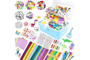 ZEIZHUBN Kit Lavoretti Creativi per Bambini 3000 Pezzi DIY Art Craft Set Scovolini Colorati per Lavoretti Giochi Creativi Bambini 4-12 Anni Decorazioni Giocattoli Regalo per Ragazzo Ragazza