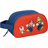 Safta SUPER MARIO MAMMA MIA - Medium Children's School Toiletry Bag with Handle, Children's Toiletry Bag, Adaptable to Cart,