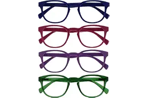 OPULIZE Pop Gafas de Lectura Pack de 5 Redondas Violeta