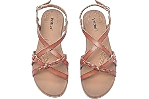 Veittes Sandalias planas para mujer - Moda Slip On Trenzado Puntera Tanga Tiras Primavera Verano Zapatos.